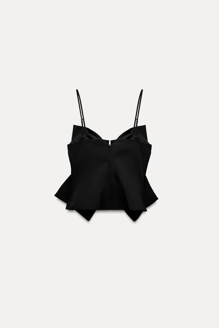 SparkleFit™ - Elegante Crop Top Met Strikdetail