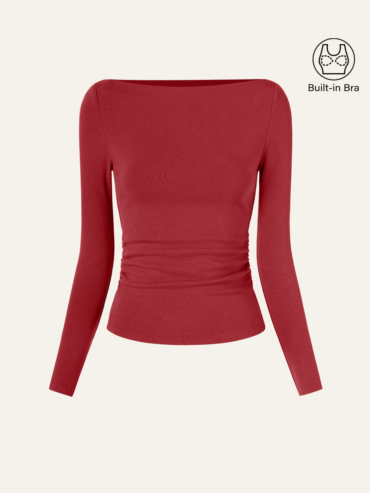 BreezyFit™ - Modieuze Gerimpelde Boatneck Top