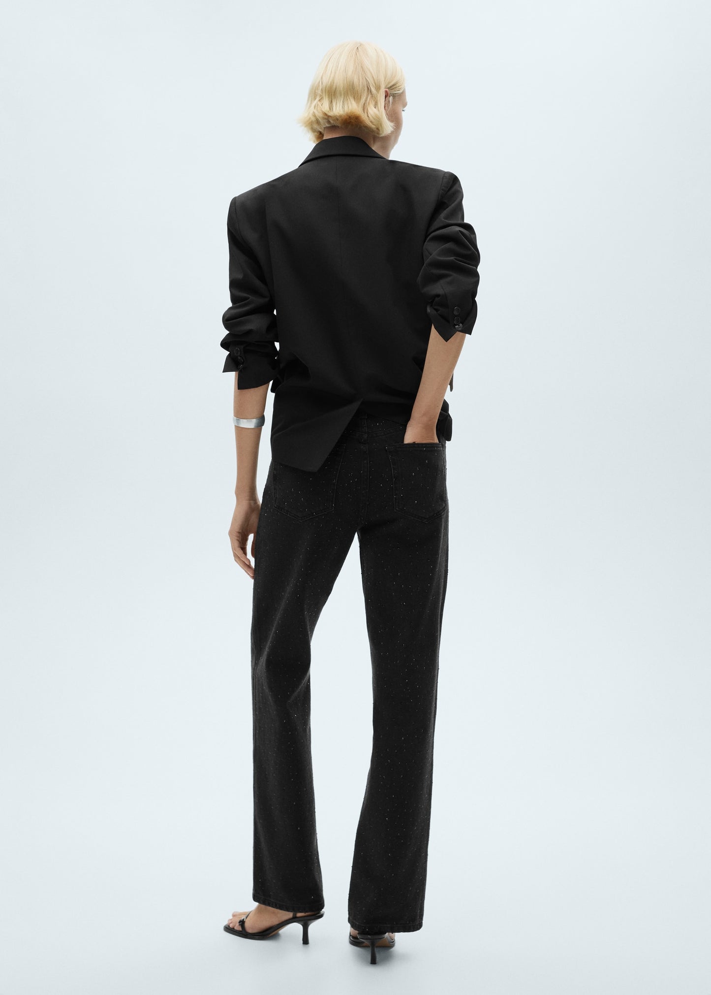 SparkleLine™ - Straight-Fit Jeans Met Strassdetails