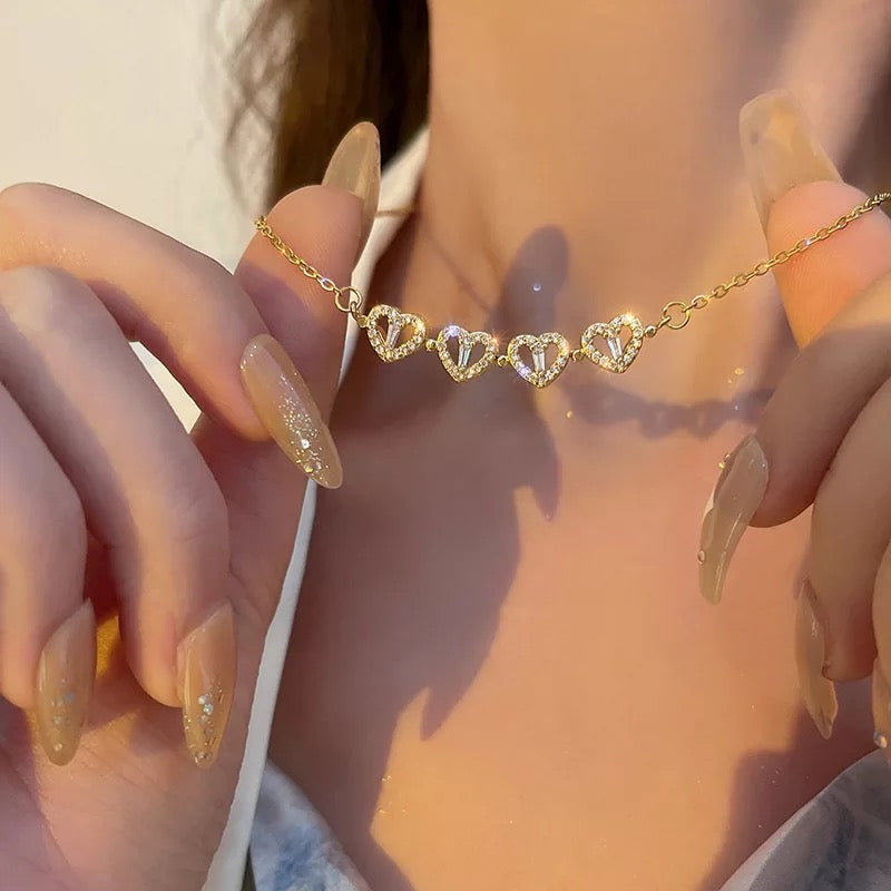 VitaCharm™ - Stijlvolle Klaver-naar-Hart Hanger Ketting