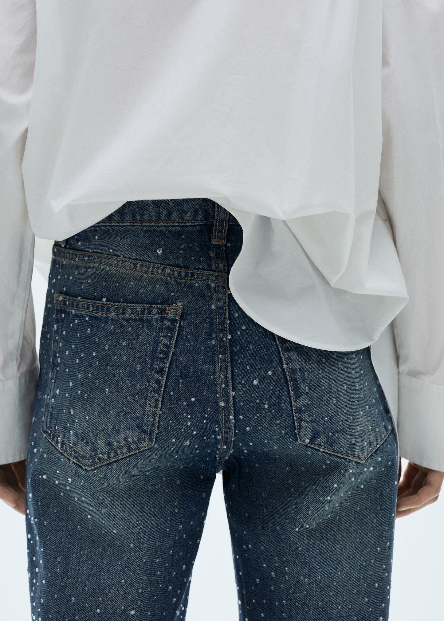 SparkleLine™ - Straight-Fit Jeans Met Strassdetails