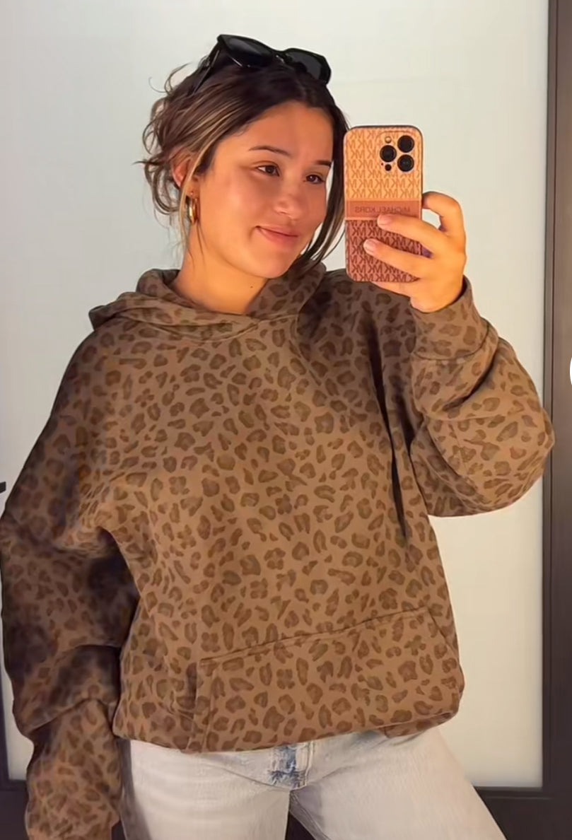 SavannahComfort™ Trendy Hoodie Met Gedurfde Dierenprint