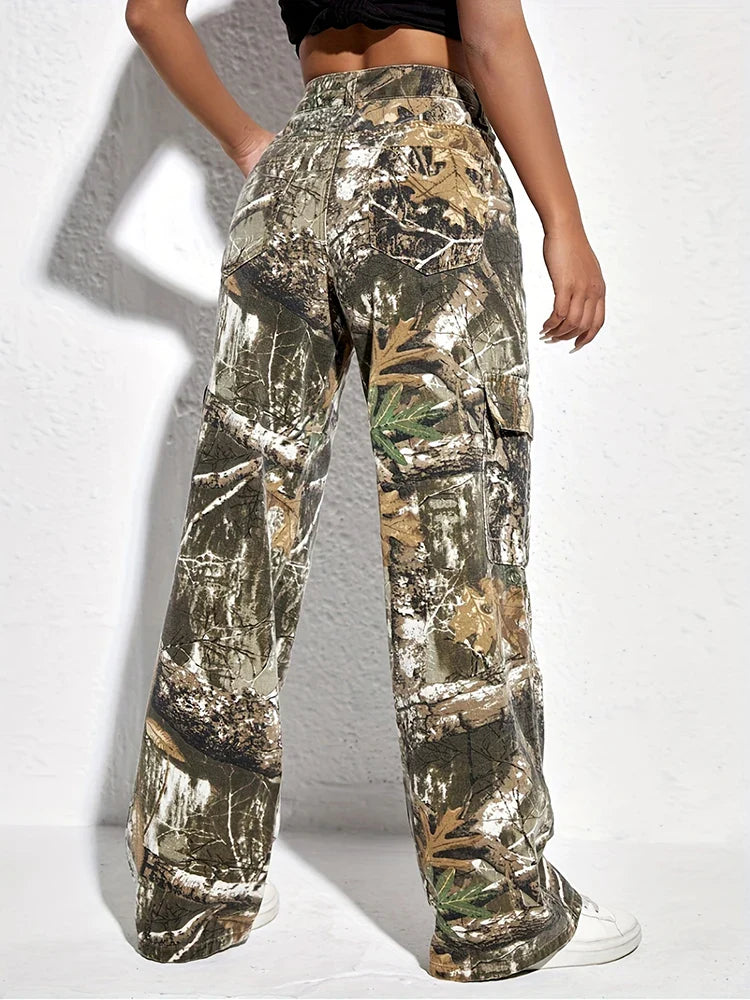 UrbanMove™ - Veelzijdige Denim Broek met Camouflageprint