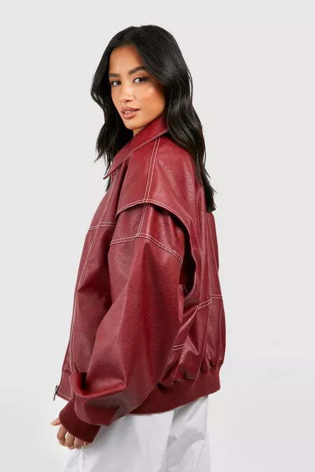 MetroFit™ Casual chic bomberjack met oversized pasvorm