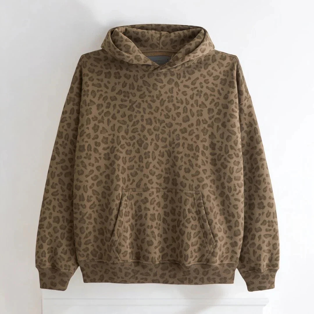 SavannahComfort™ Trendy Hoodie Met Gedurfde Dierenprint