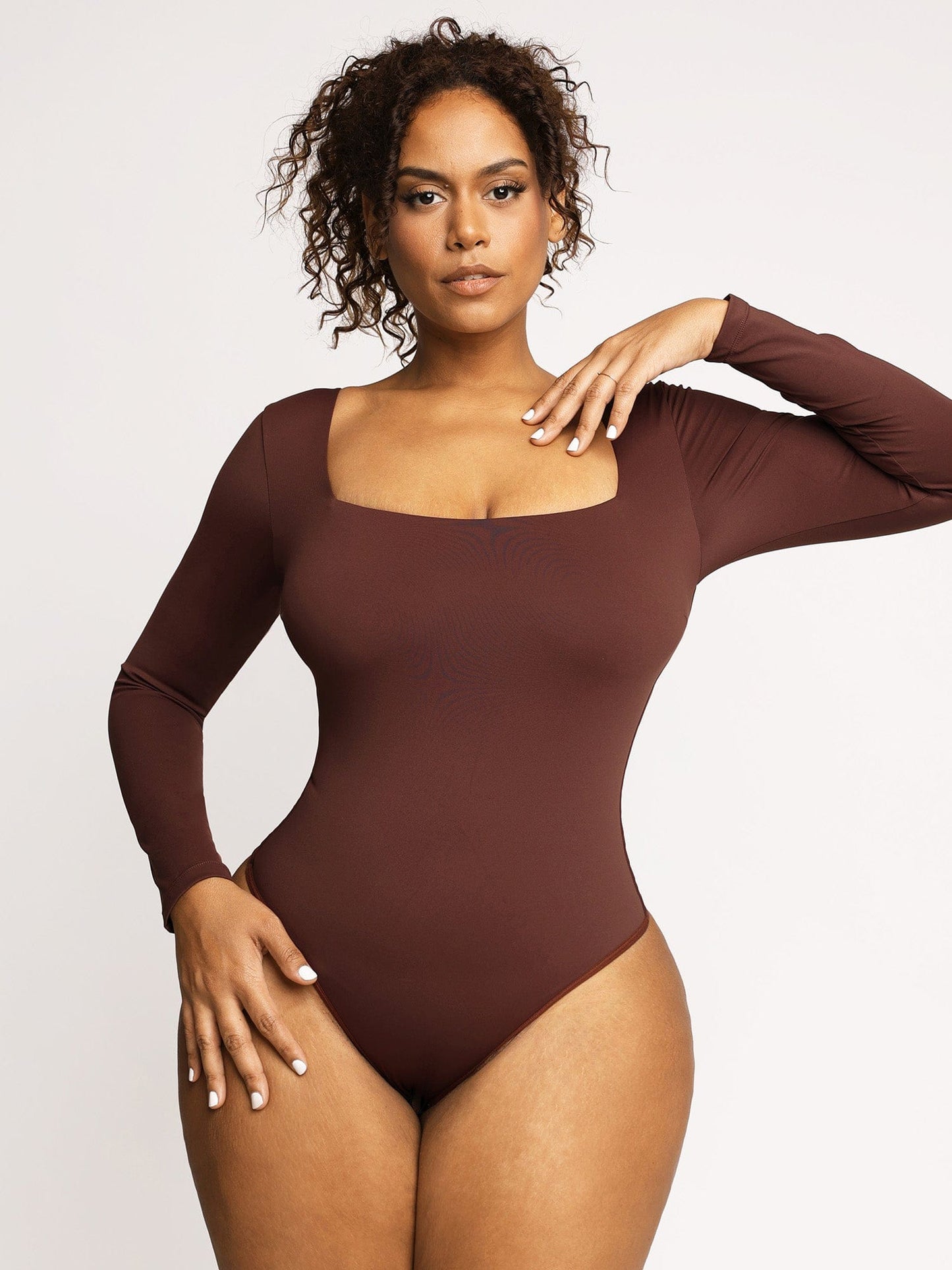 ClassiShape™ Naadloze Bodysuit Met Lange Mouwen