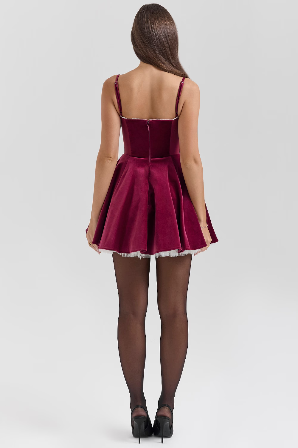 Sophistiqué™ Trendy Jurk met Luxe Fluwelen Afwerking
