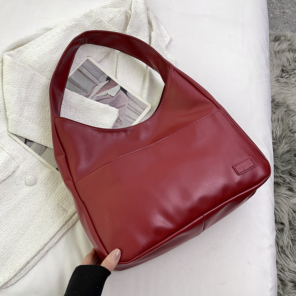 Mila™ | Vegan Leren Schoudertas