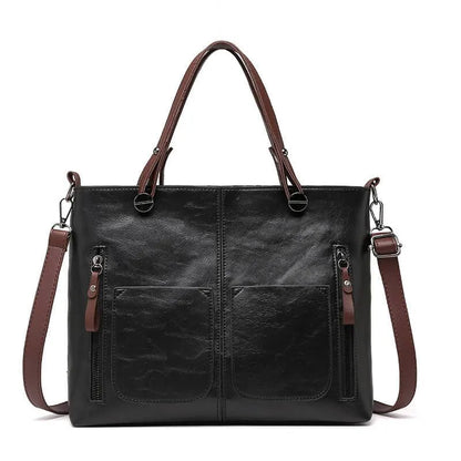 Luxo™ - Oude lederen schouderhandtas