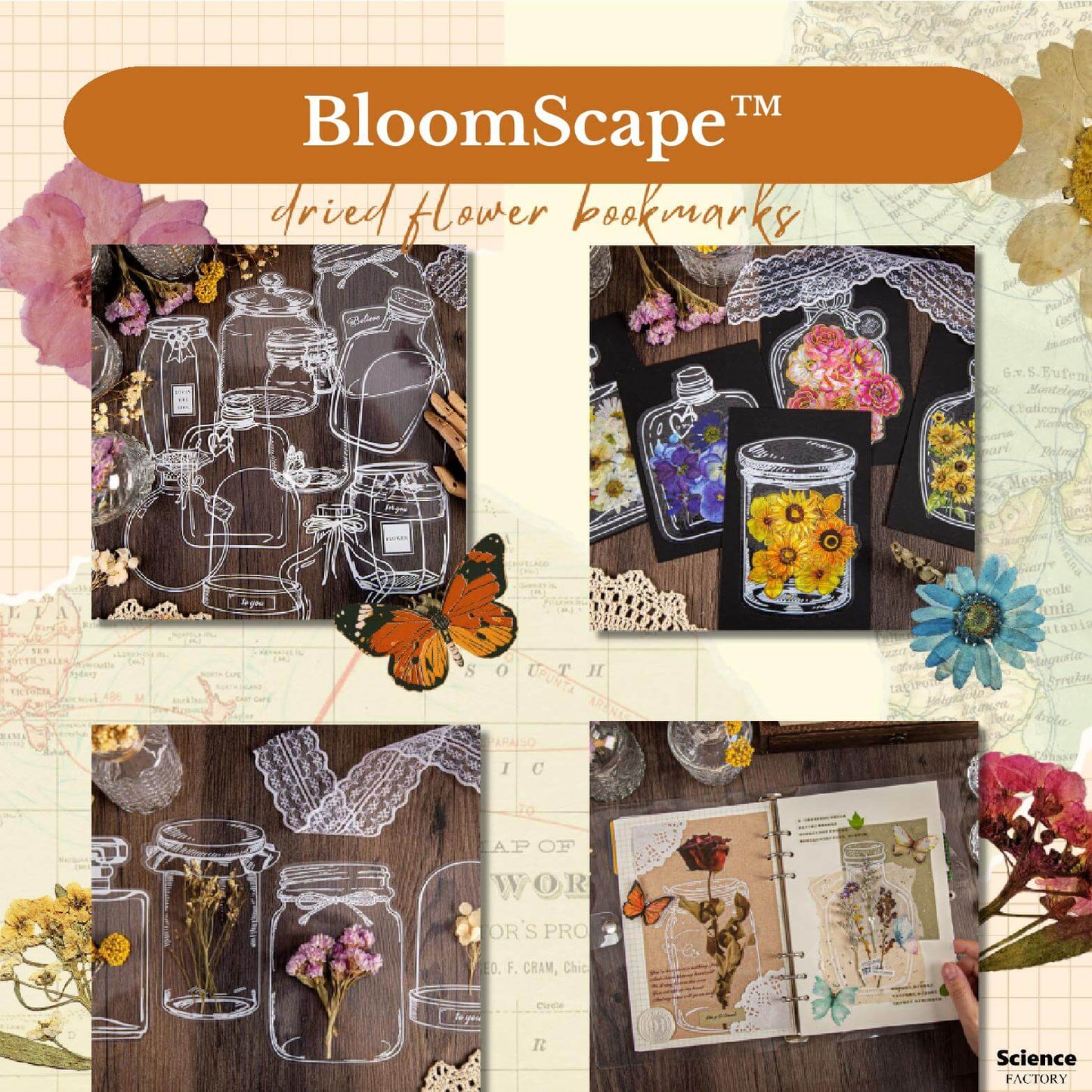 Laatste dag! 50% korting! Bloomscape™ Bookmarks (Set van 80 stuks)