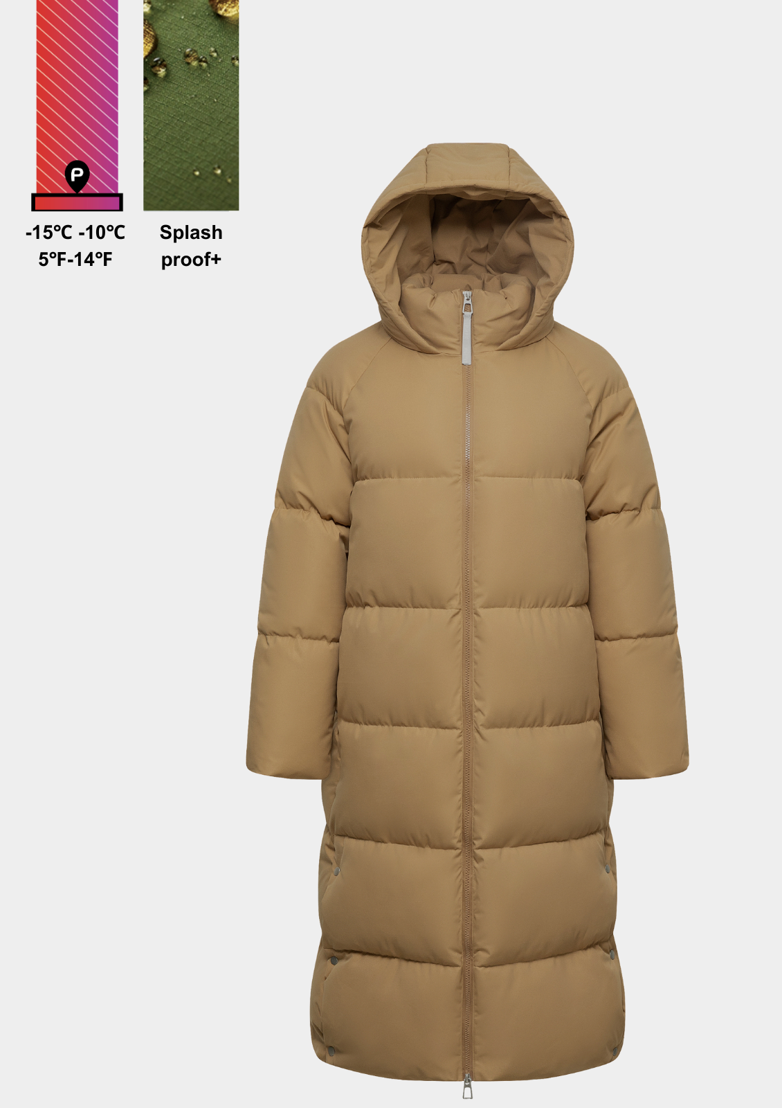 ThermaCoat™ - Winterjas met Dubbele Rits en Capuchon