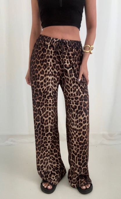 ChicSavage™ – Elegant Ontworpen Broek Met Luipaardprint