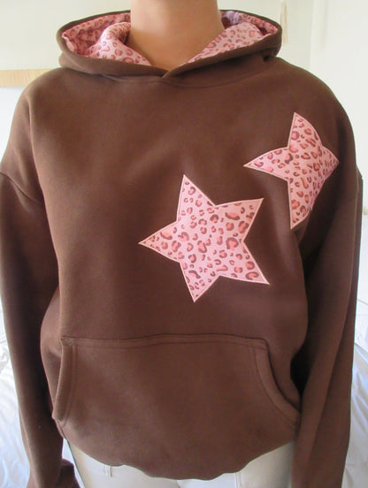 WildChic™ - Luxe Hoodie met Luipaard Ster Accent