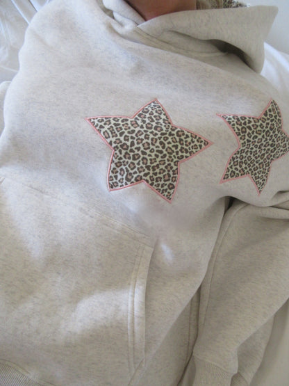WildChic™ - Luxe Hoodie met Luipaard Ster Accent