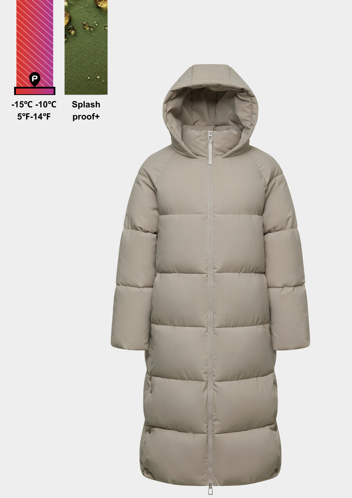ThermaCoat™ - Winterjas met Dubbele Rits en Capuchon