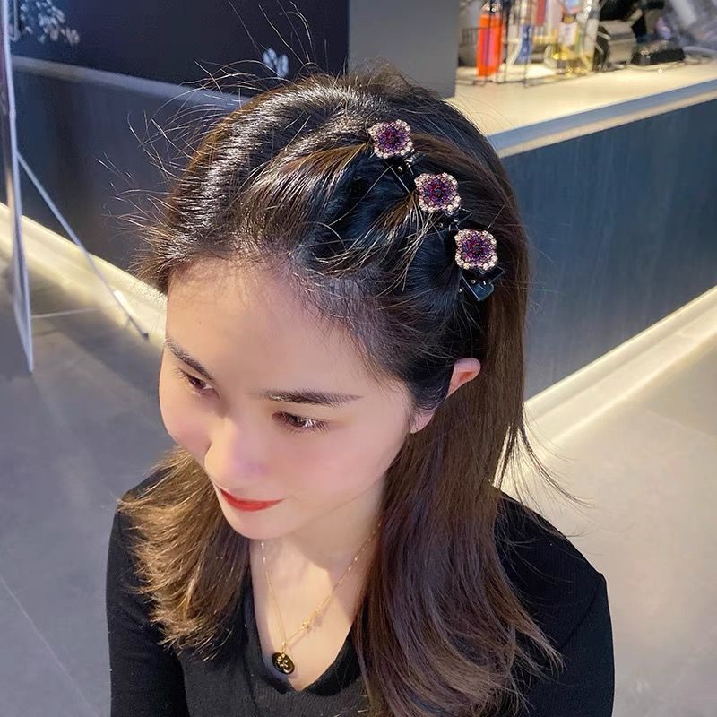 Sprankelende Kristallen Gevlochten Haarknipjes