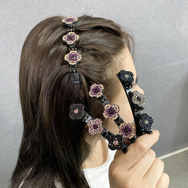 Sprankelende Kristallen Gevlochten Haarknipjes