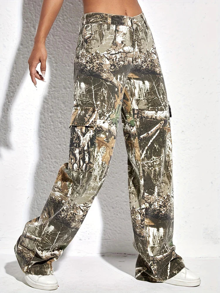 UrbanMove™ - Veelzijdige Denim Broek met Camouflageprint