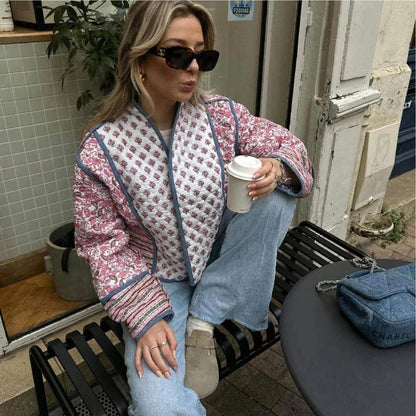 UrbanChic™ Stijlvolle Overgangsjas Met Patchwork Look