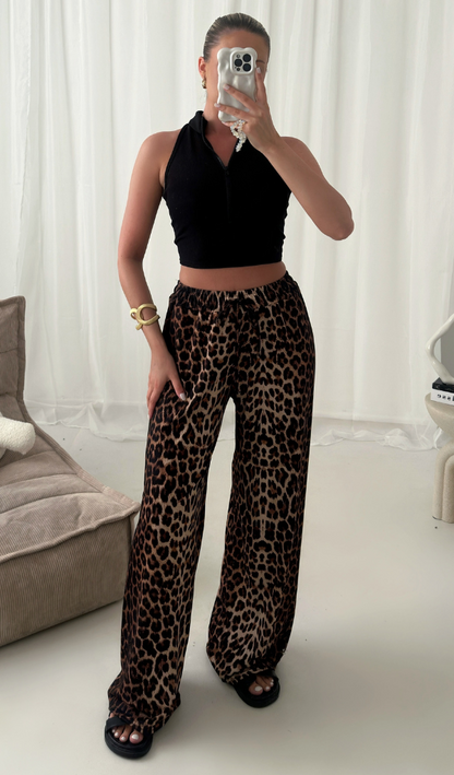 ChicSavage™ – Elegant Ontworpen Broek Met Luipaardprint