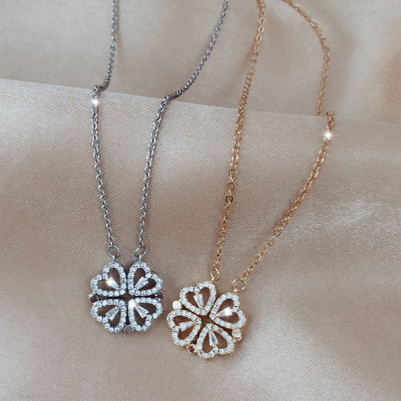 VitaCharm™ - Stijlvolle Klaver-naar-Hart Hanger Ketting