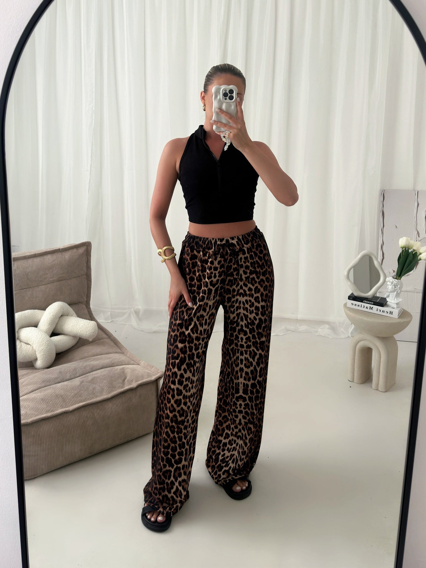 ChicSavage™ – Elegant Ontworpen Broek Met Luipaardprint