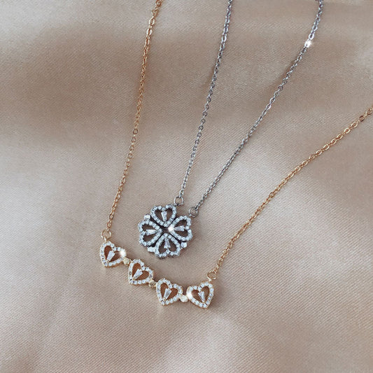 VitaCharm™ - Stijlvolle Klaver-naar-Hart Hanger Ketting