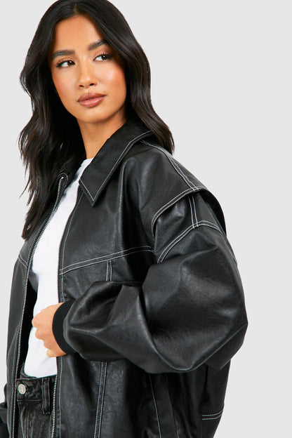 MetroFit™ Casual chic bomberjack met oversized pasvorm