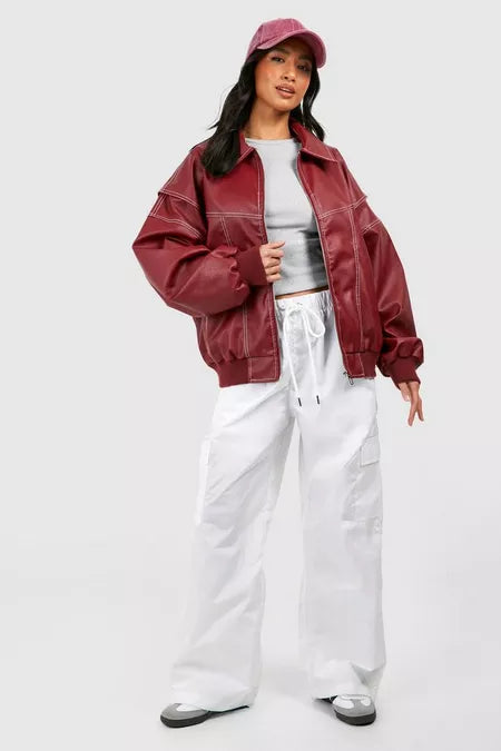 MetroFit™ Casual chic bomberjack met oversized pasvorm
