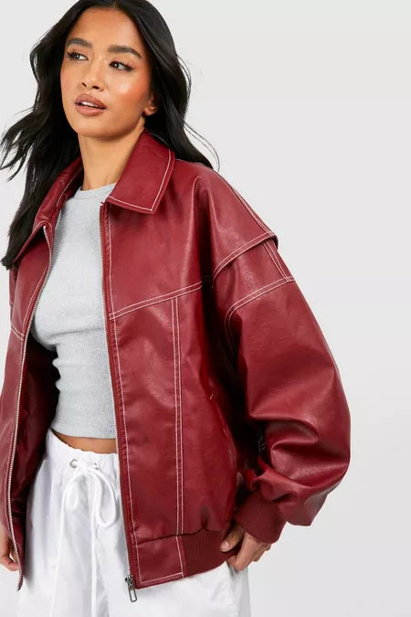 MetroFit™ Casual chic bomberjack met oversized pasvorm