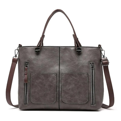 Luxo™ - Oude lederen schouderhandtas