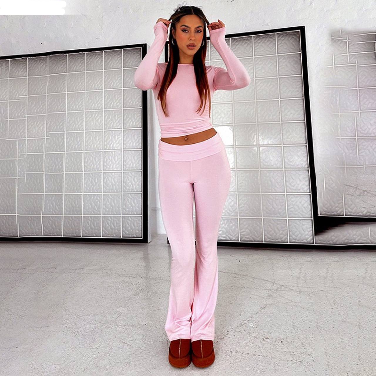 TrendyTwee™ Tweedelige Fashion Set met Hoge Taille Broek