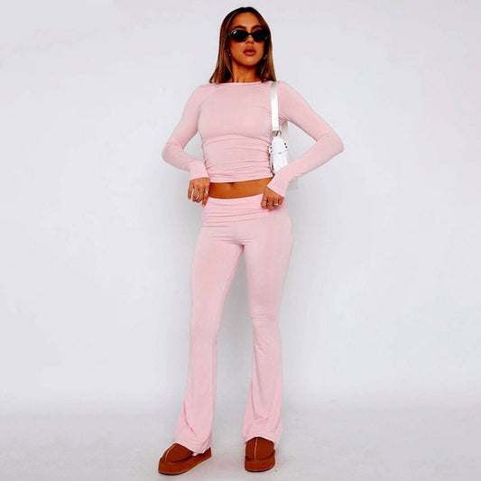 TrendyTwee™ Tweedelige Fashion Set met Hoge Taille Broek