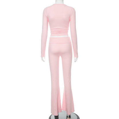 TrendyTwee™ Tweedelige Fashion Set met Hoge Taille Broek