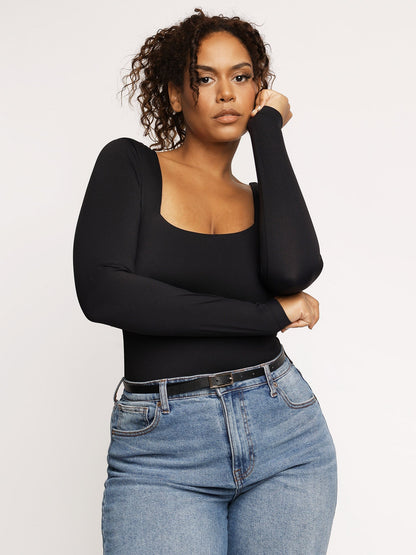 ClassiShape™ Naadloze Bodysuit Met Lange Mouwen