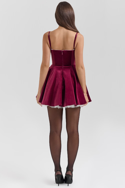 Sophistiqué™ Trendy Jurk met Luxe Fluwelen Afwerking