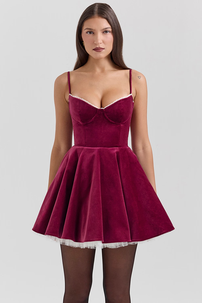 Sophistiqué™ Trendy Jurk met Luxe Fluwelen Afwerking
