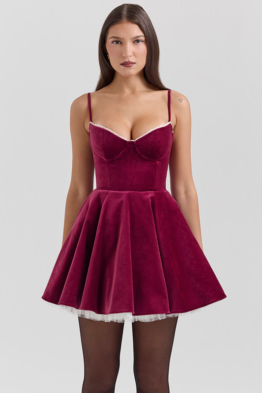 Sophistiqué™ Trendy Jurk met Luxe Fluwelen Afwerking
